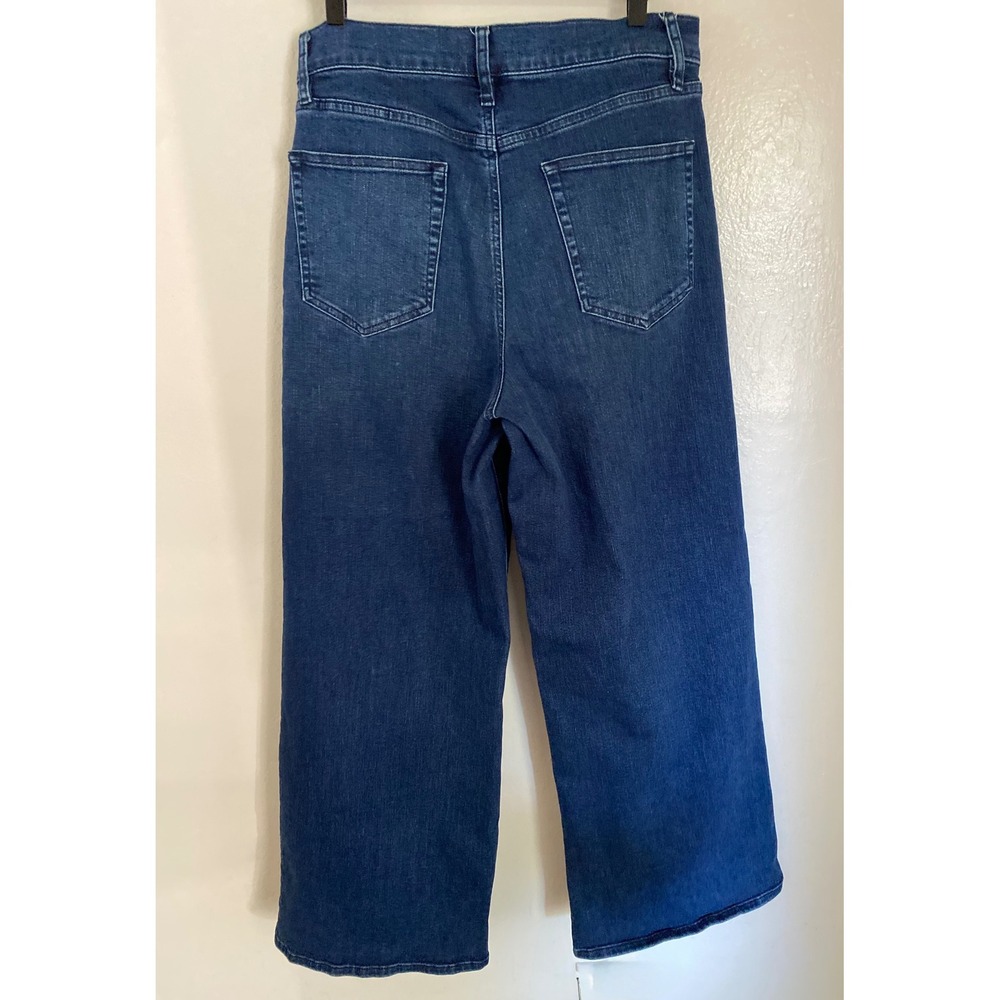 FRAME Le Slim Palazzo Jeans Trick Wash High Rise Wide Leg Denim Size 32 - Picture 8 of 15